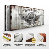 Live Free Ride Hard Sign - Tailored Canvases - Flyclothing LLC