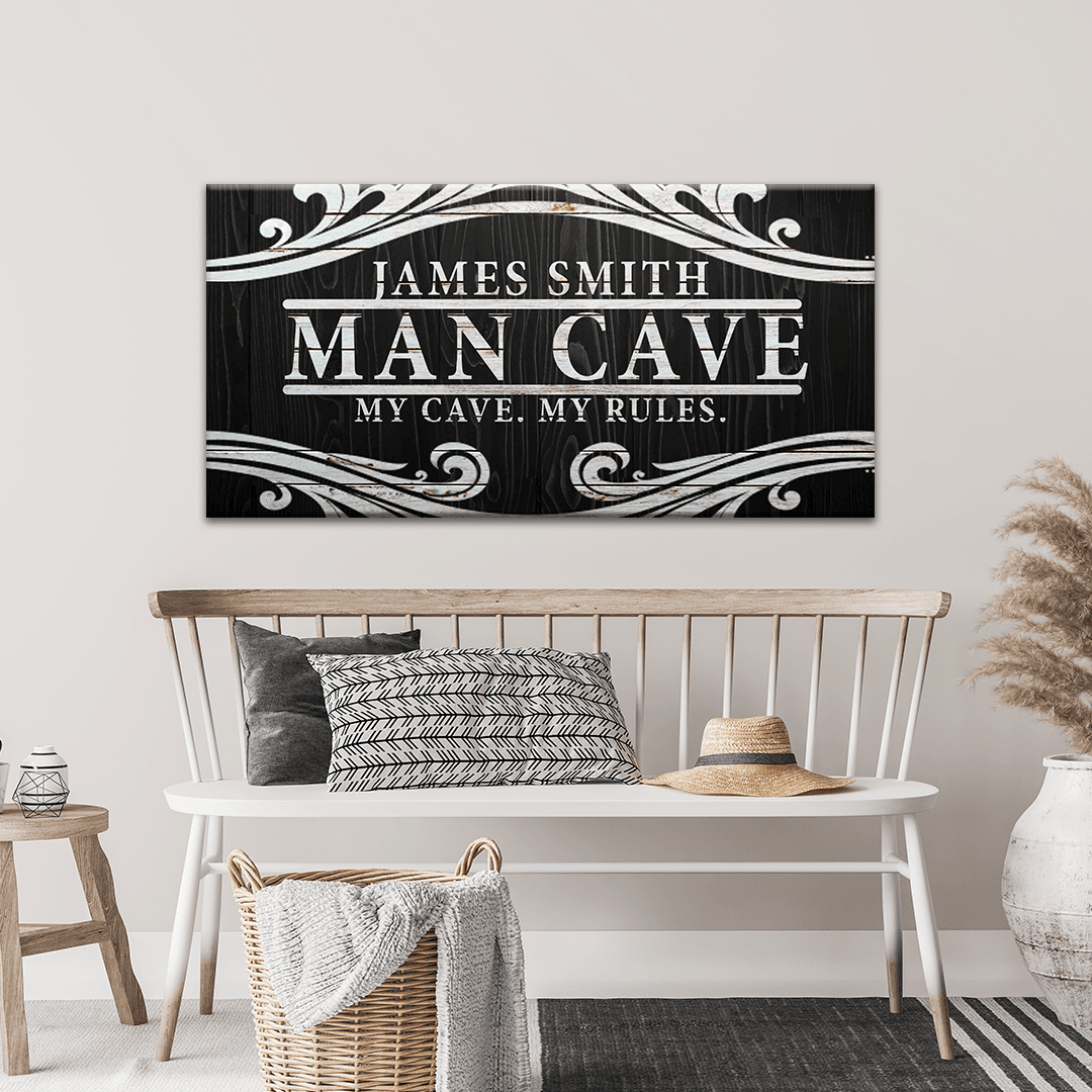 My Cave My Rules Sign - Tailored Canvases - Flyclothing LLC