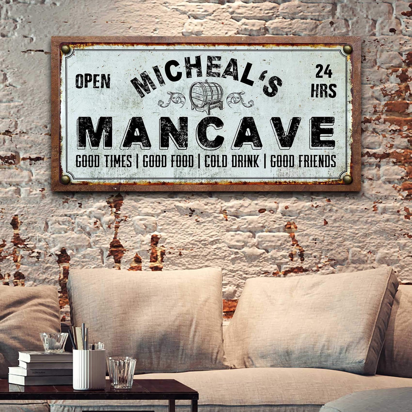 Man Cave Sign - Tailored Canvases - Flyclothing LLC