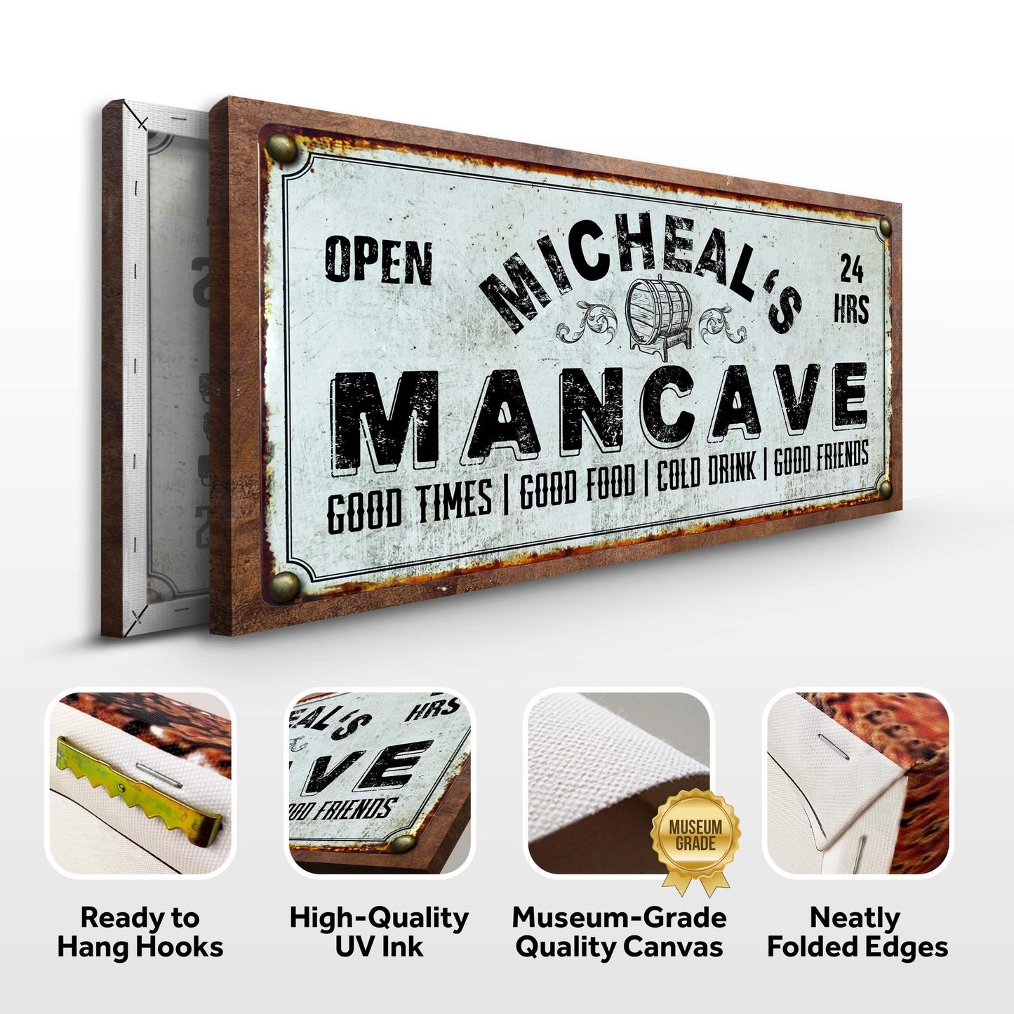 Man Cave Sign - Tailored Canvases - Flyclothing LLC