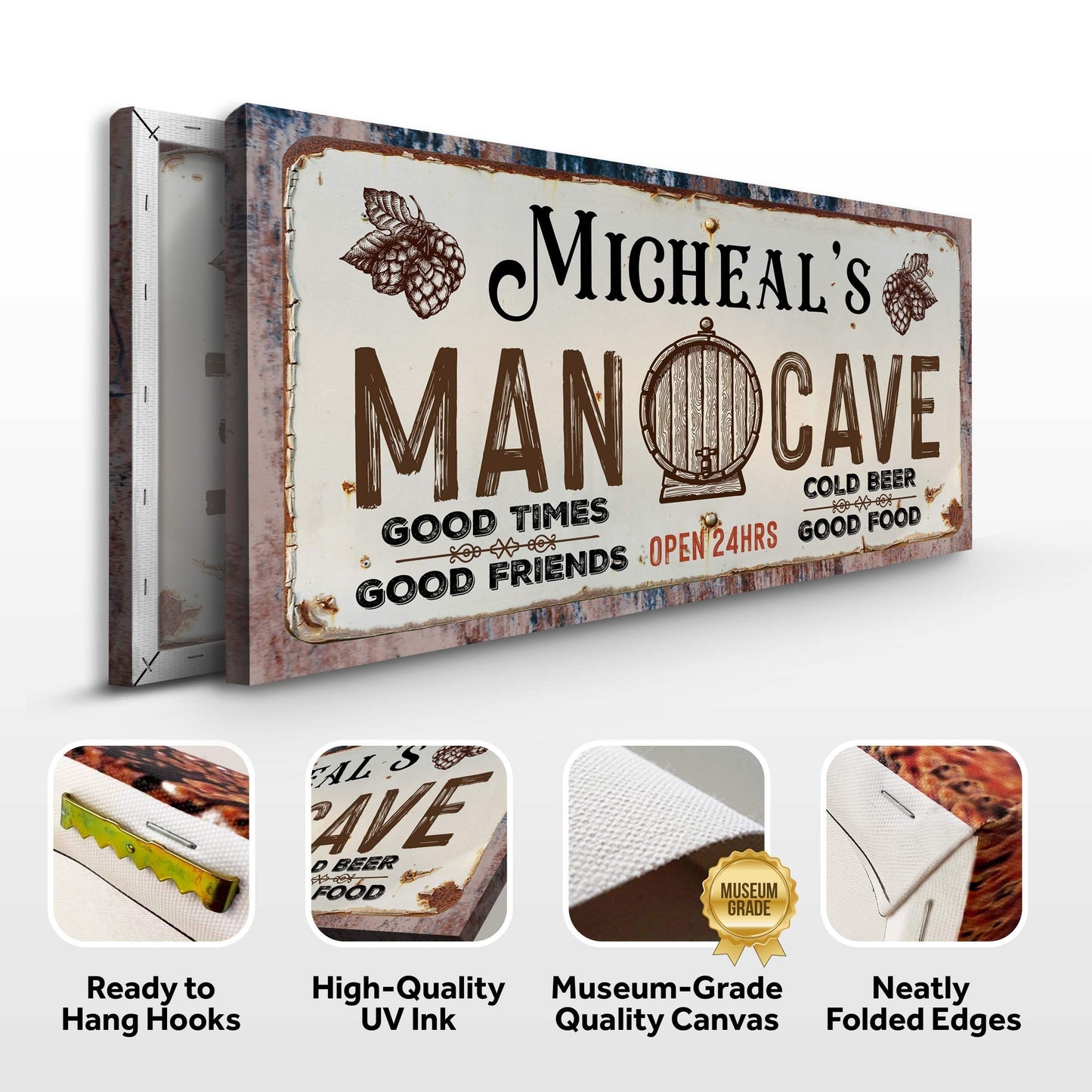 Man Cave Sign III - Tailored Canvases - Flyclothing LLC