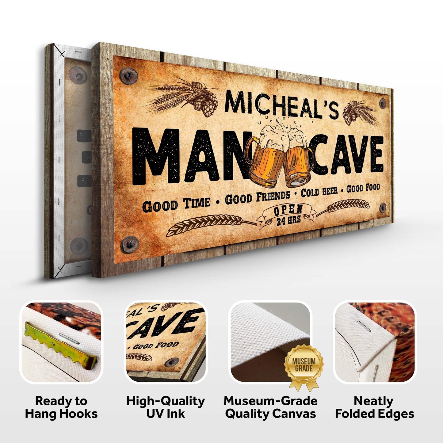 Man Cave Sign IV - Tailored Canvases - Flyclothing LLC