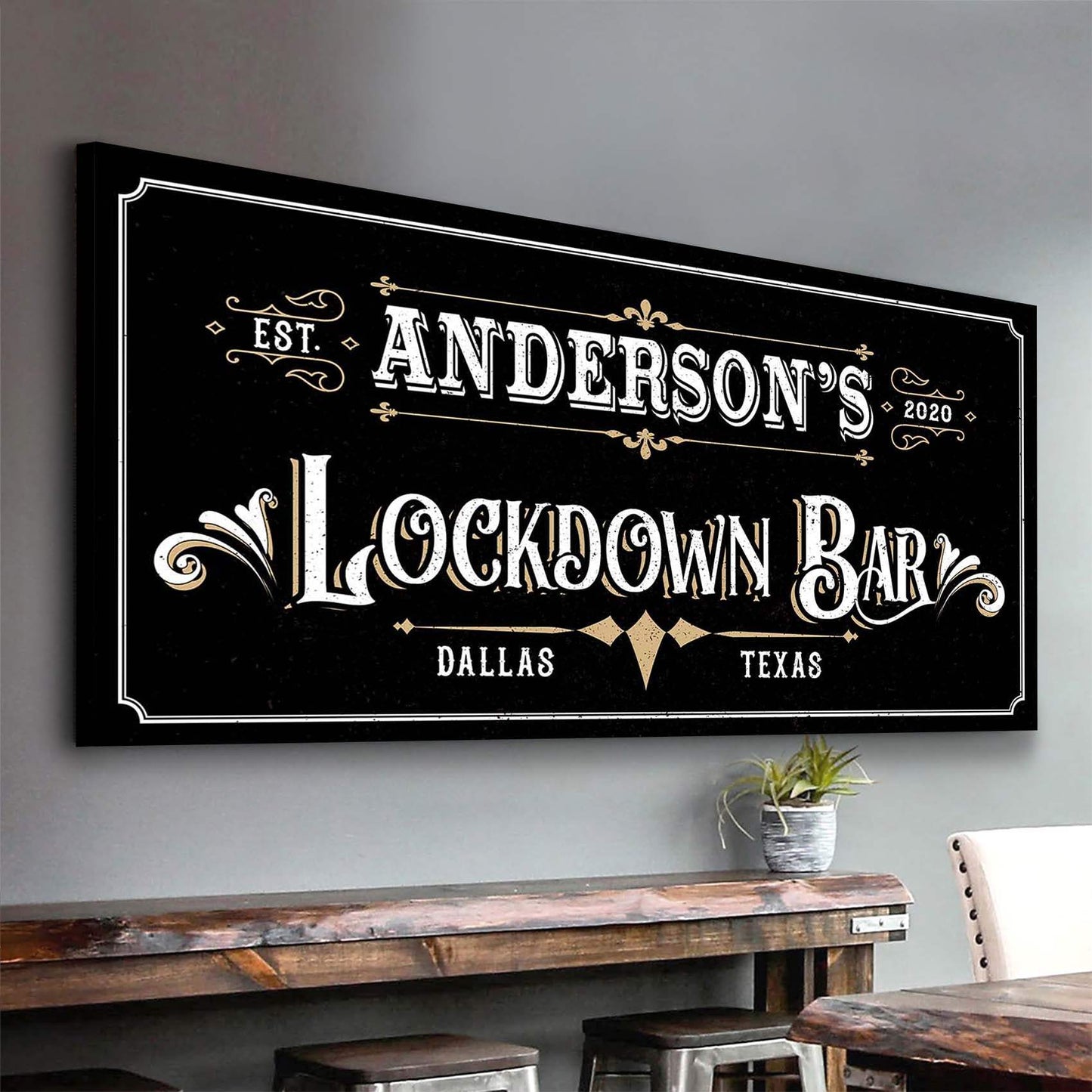 Lockdown Bar Sign - Tailored Canvases - Flyclothing LLC