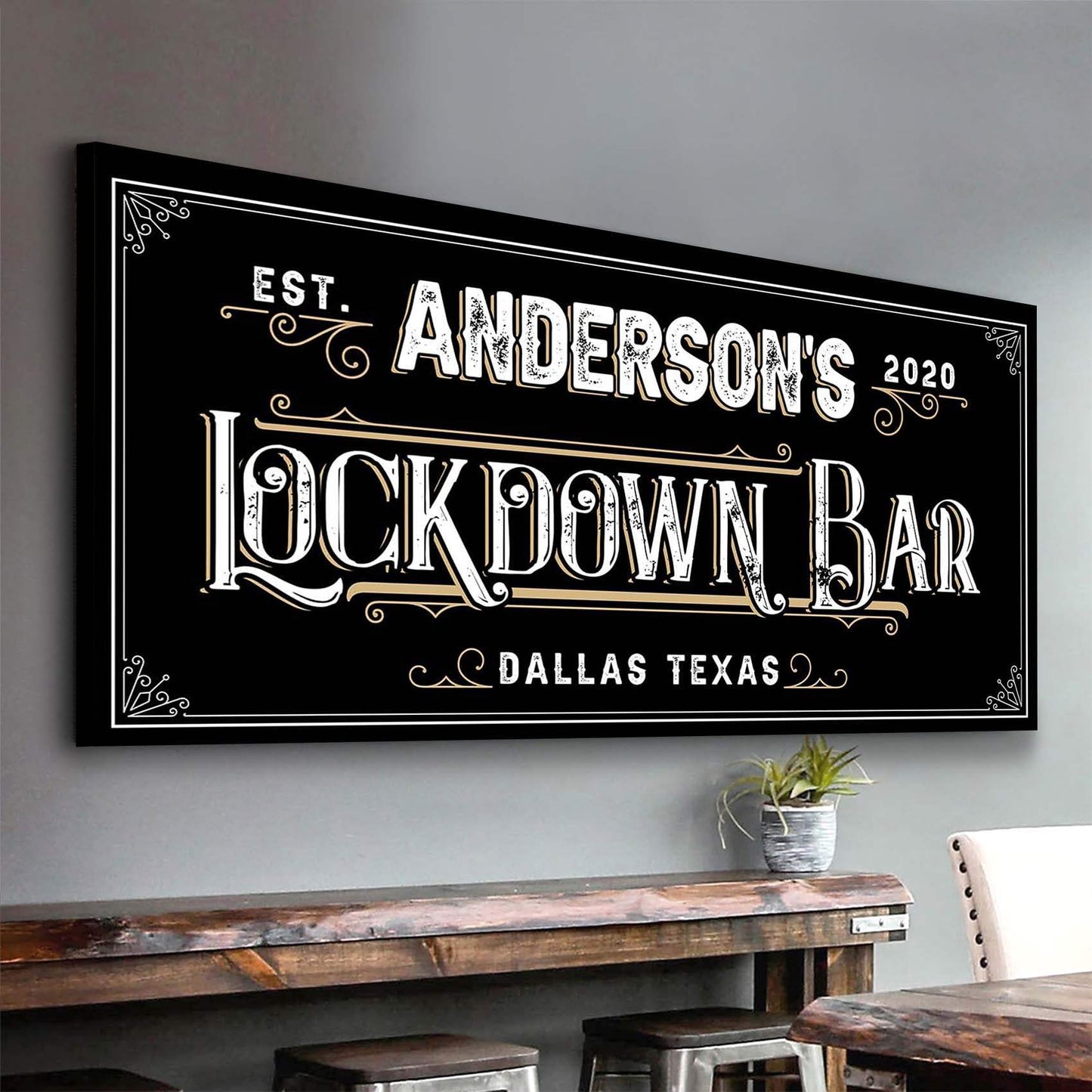 Lockdown Bar Sign - Tailored Canvases - Flyclothing LLC