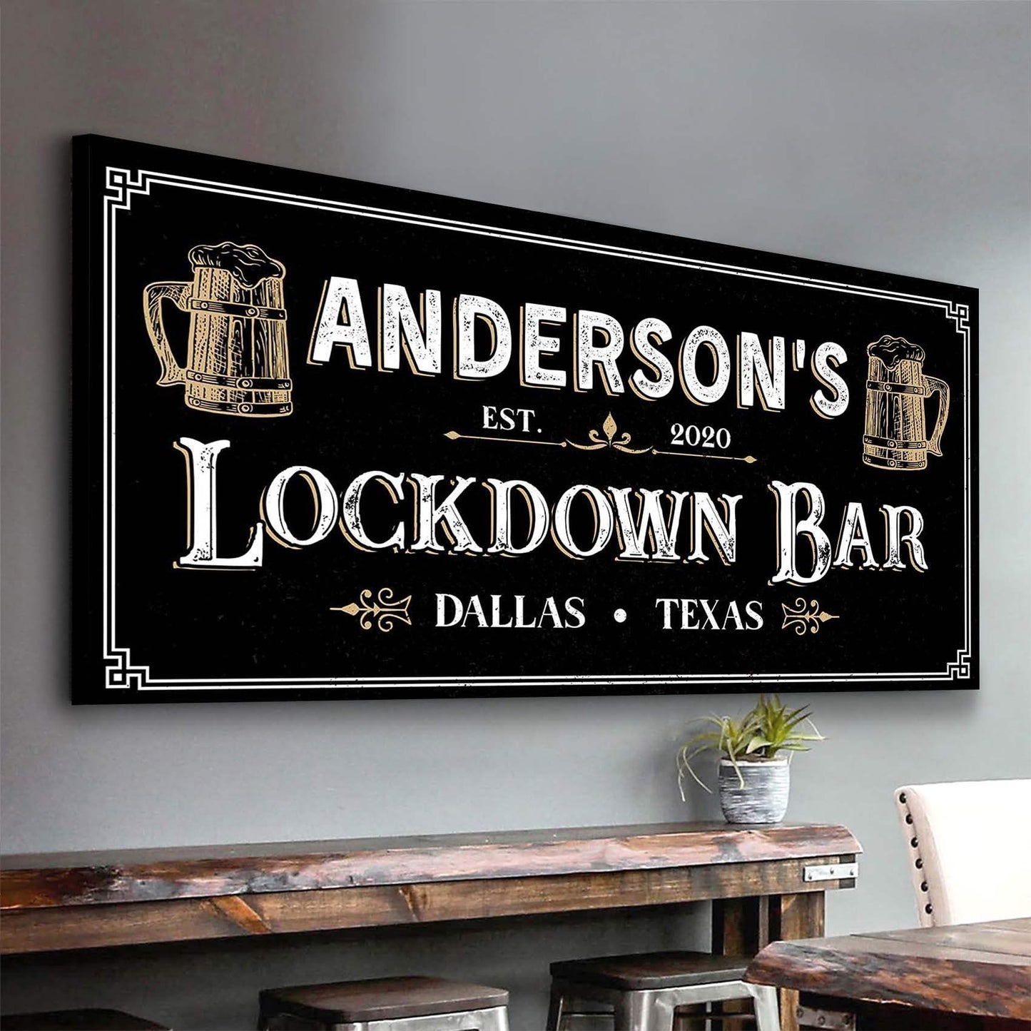 Lockdown Bar Sign - Tailored Canvases - Flyclothing LLC