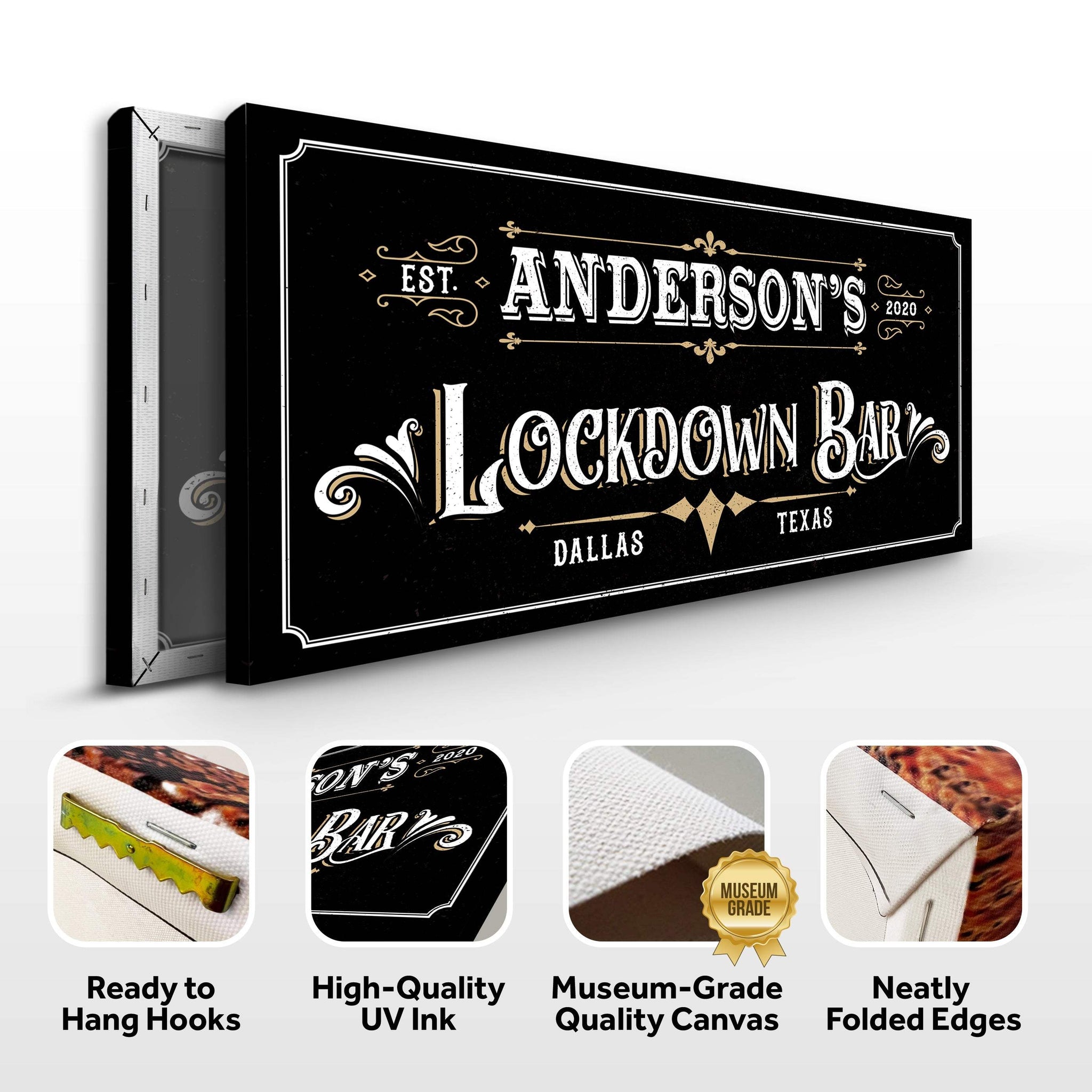 Lockdown Bar Sign - Tailored Canvases - Flyclothing LLC