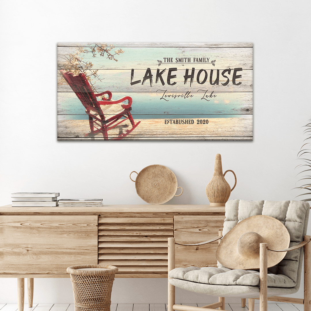Vintage Lake House Sign - Tailored Canvases - Flyclothing LLC