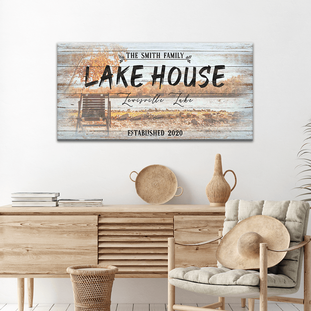 Vintage Lake House Sign - Tailored Canvases - Flyclothing LLC