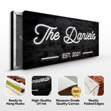 Family Name Sign V - Tailored Canvases - Flyclothing LLC