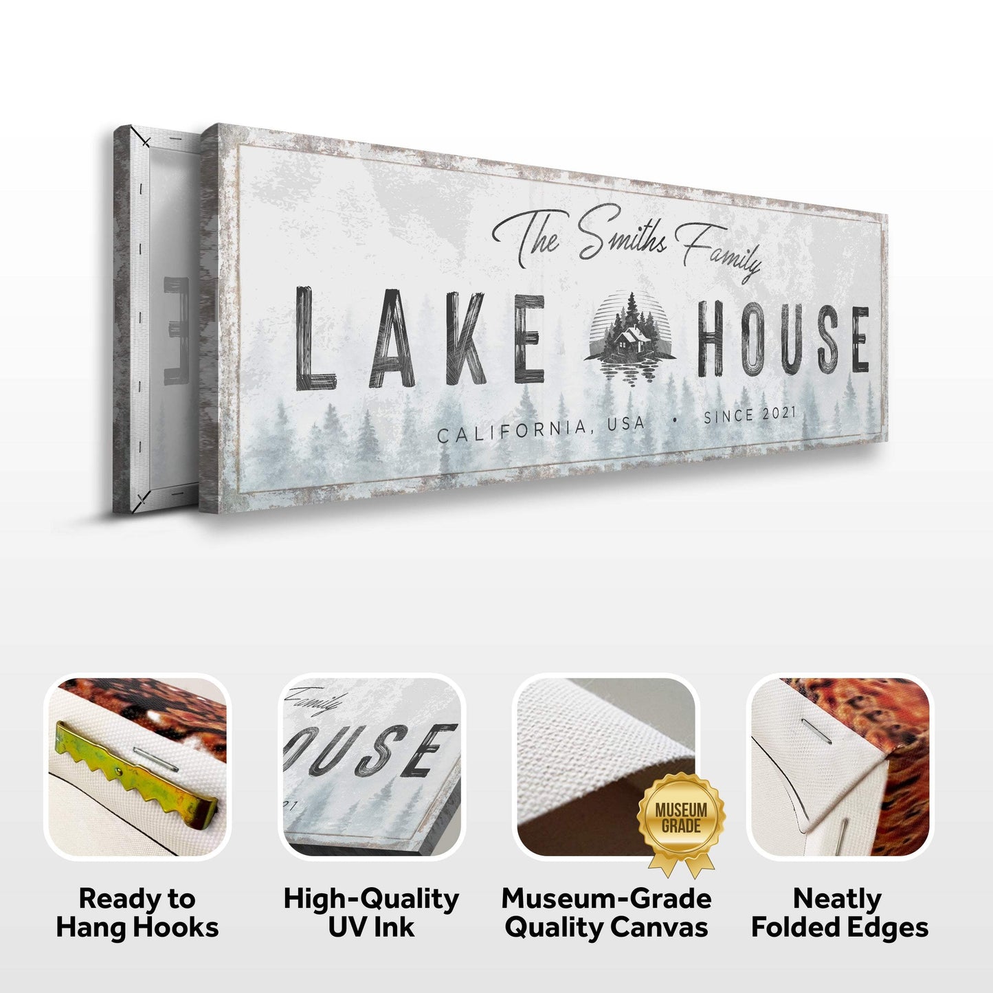 Family Lake House Sign II - Tailored Canvases - Flyclothing LLC