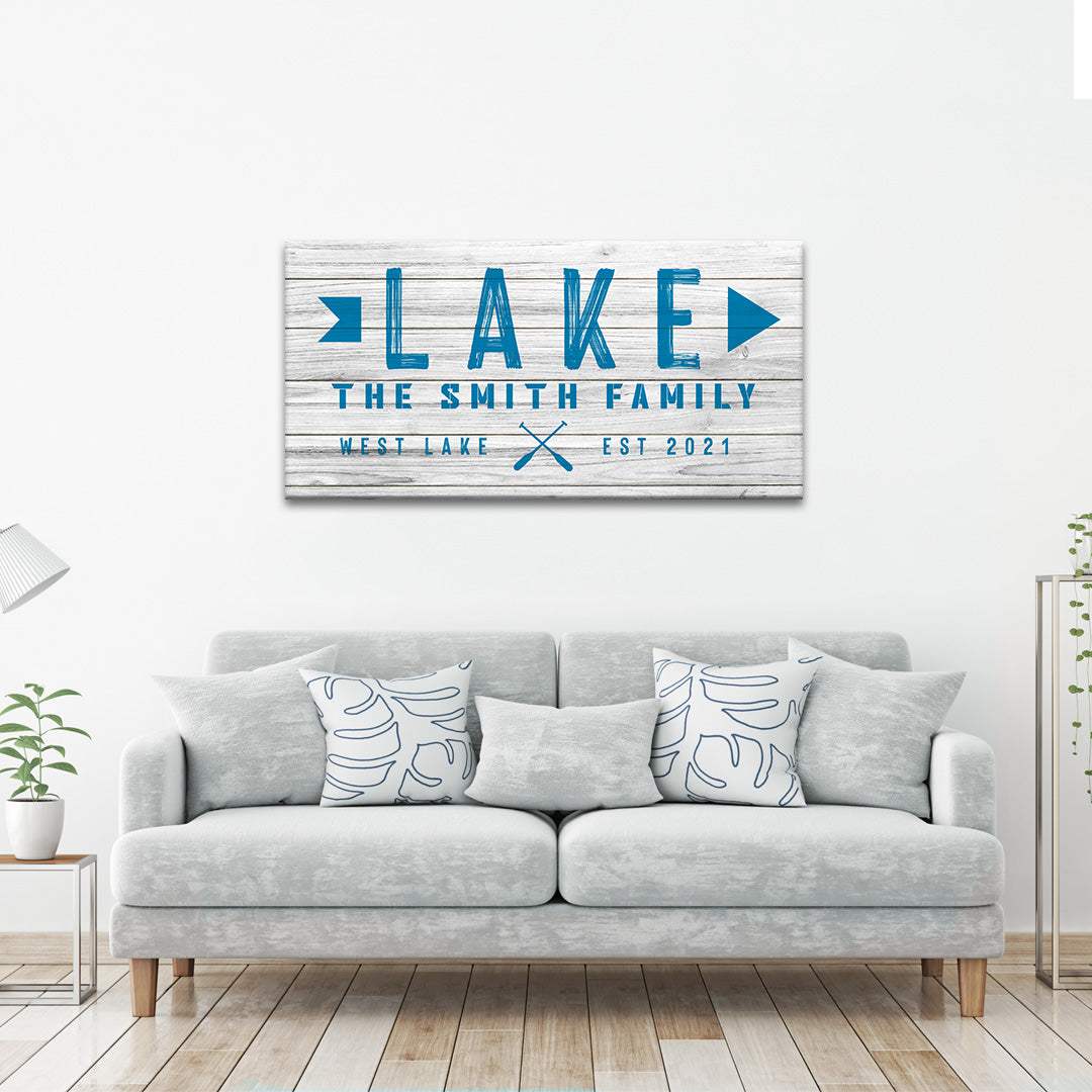 Wooden Lake Arrow Sign - Tailored Canvases - Flyclothing LLC