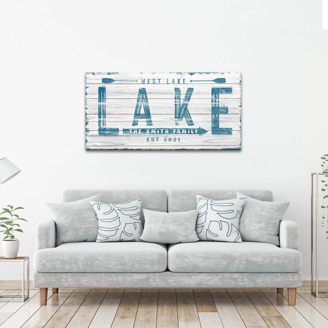 Wooden Lake Arrow Sign - Tailored Canvases - Flyclothing LLC