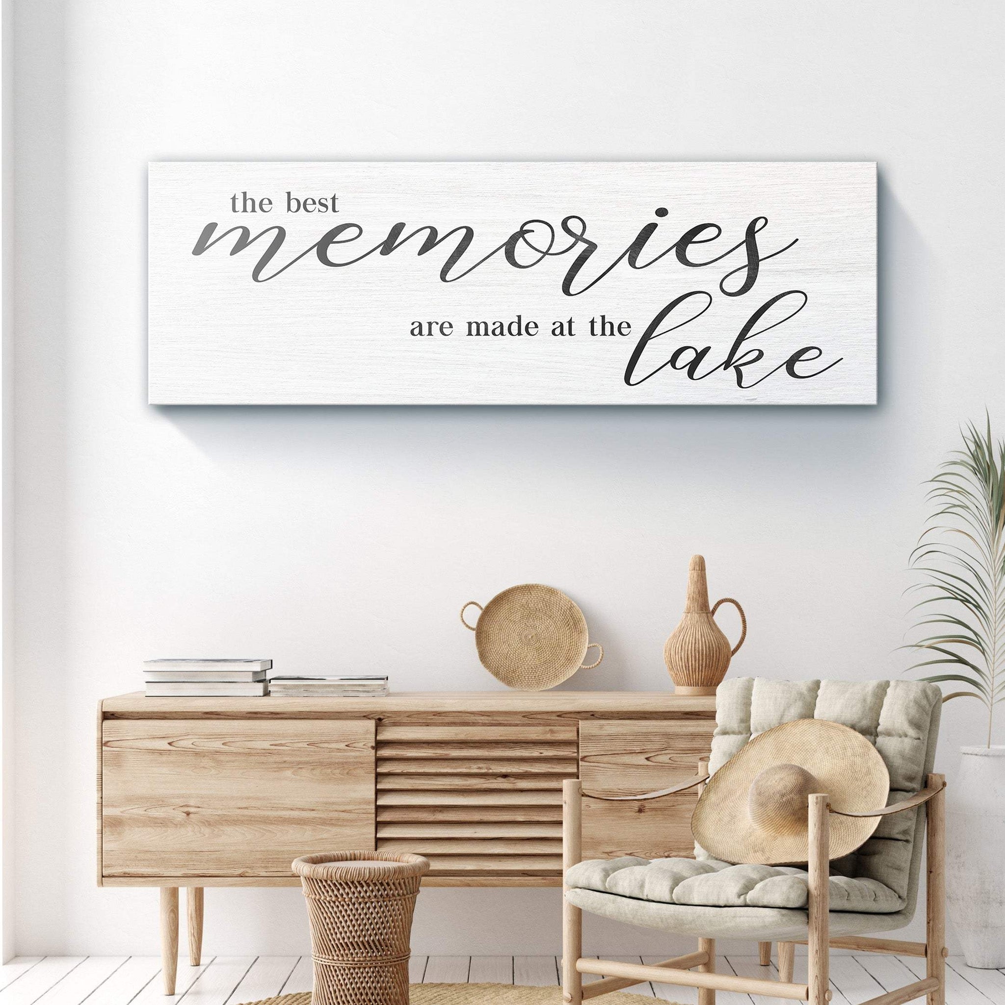 Best Memories At The Lake Sign - Tailored Canvases - Flyclothing LLC