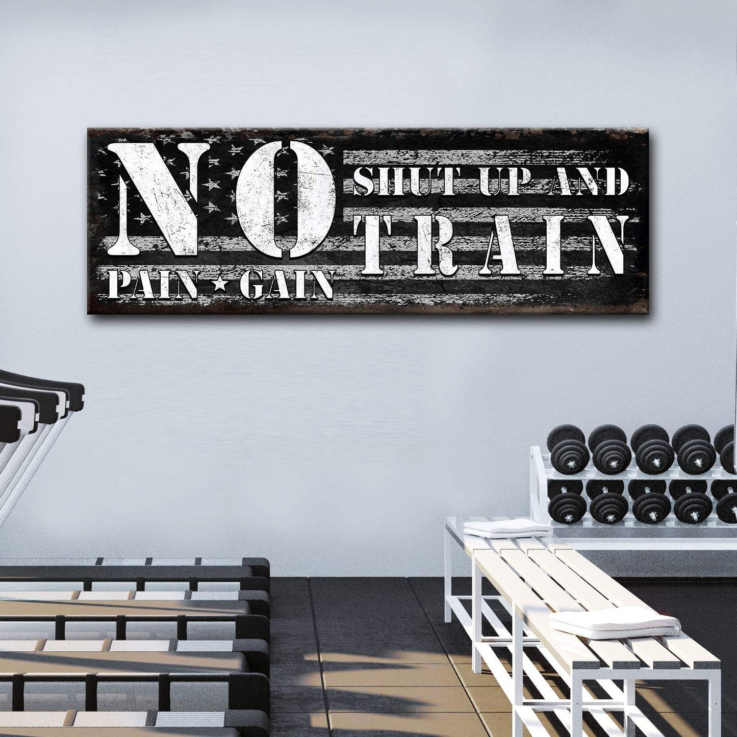 No Pain No Gain Sign - Tailored Canvases - Flyclothing LLC