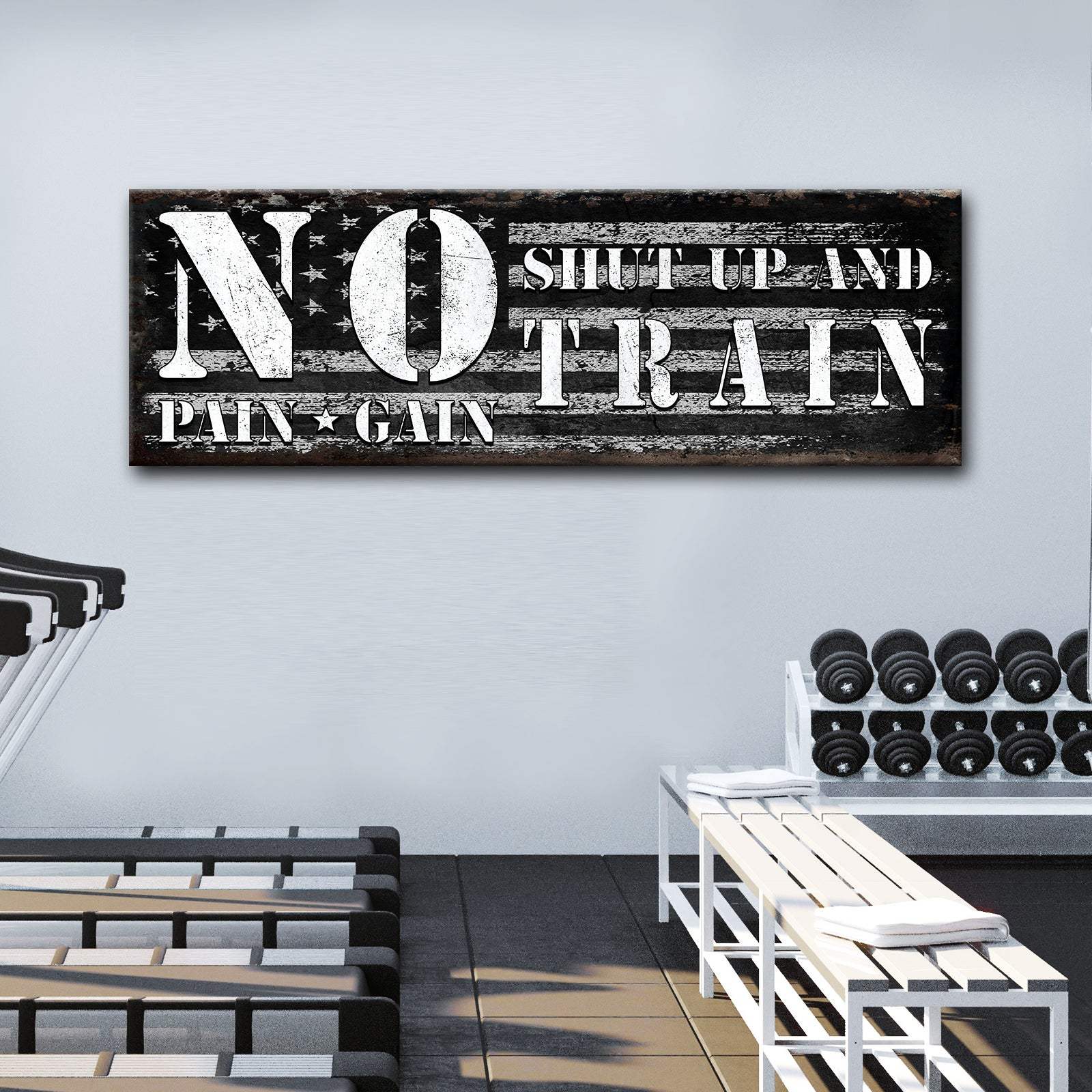 No Pain No Gain Sign - Tailored Canvases - Flyclothing LLC