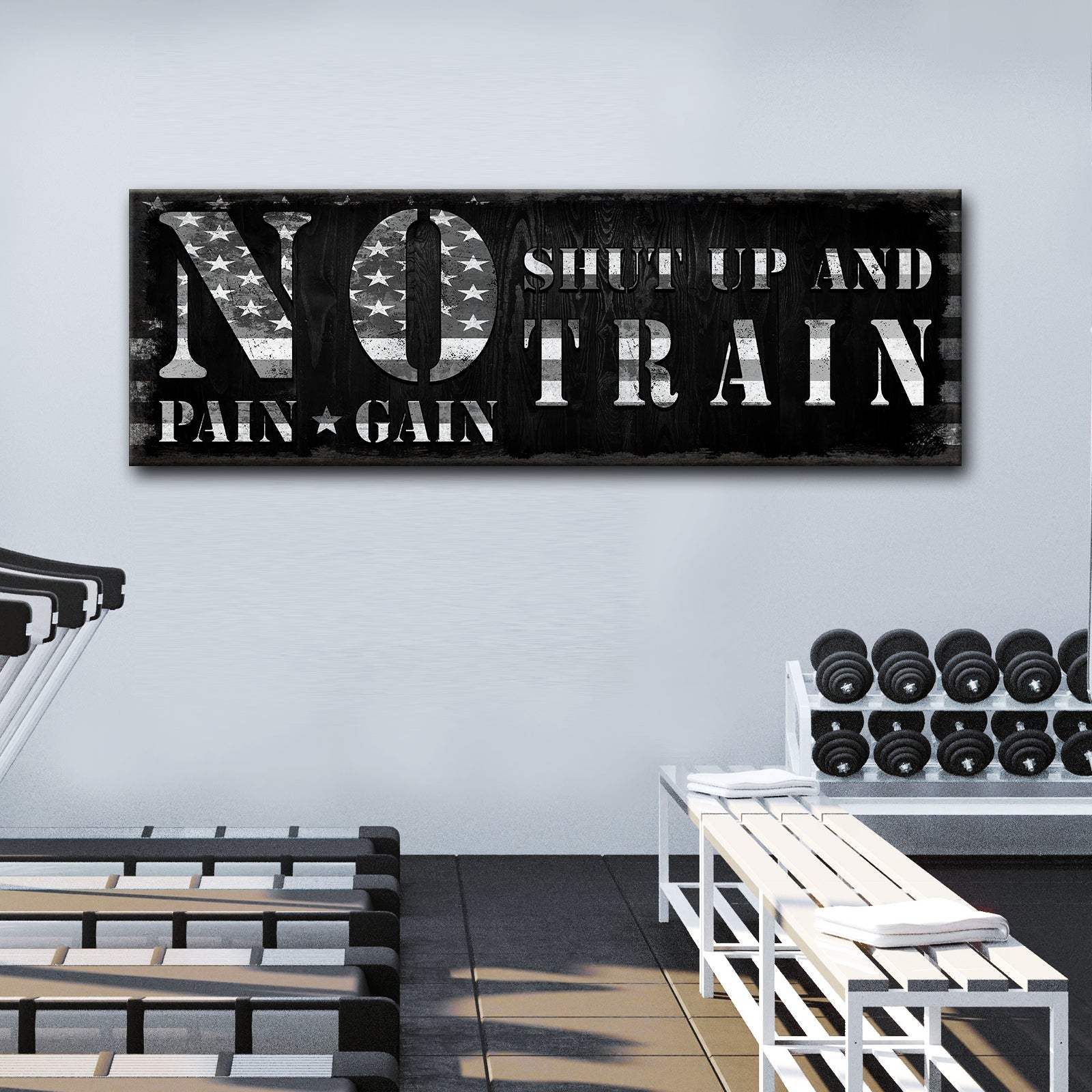 No Pain No Gain Sign - Tailored Canvases - Flyclothing LLC