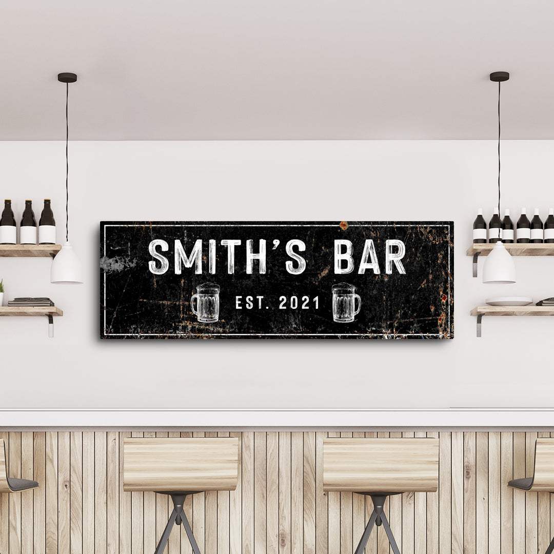Family Bar Rustic Sign - Tailored Canvases - Flyclothing LLC