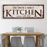 Family Kitchen Sign IV - Tailored Canvases - Flyclothing LLC