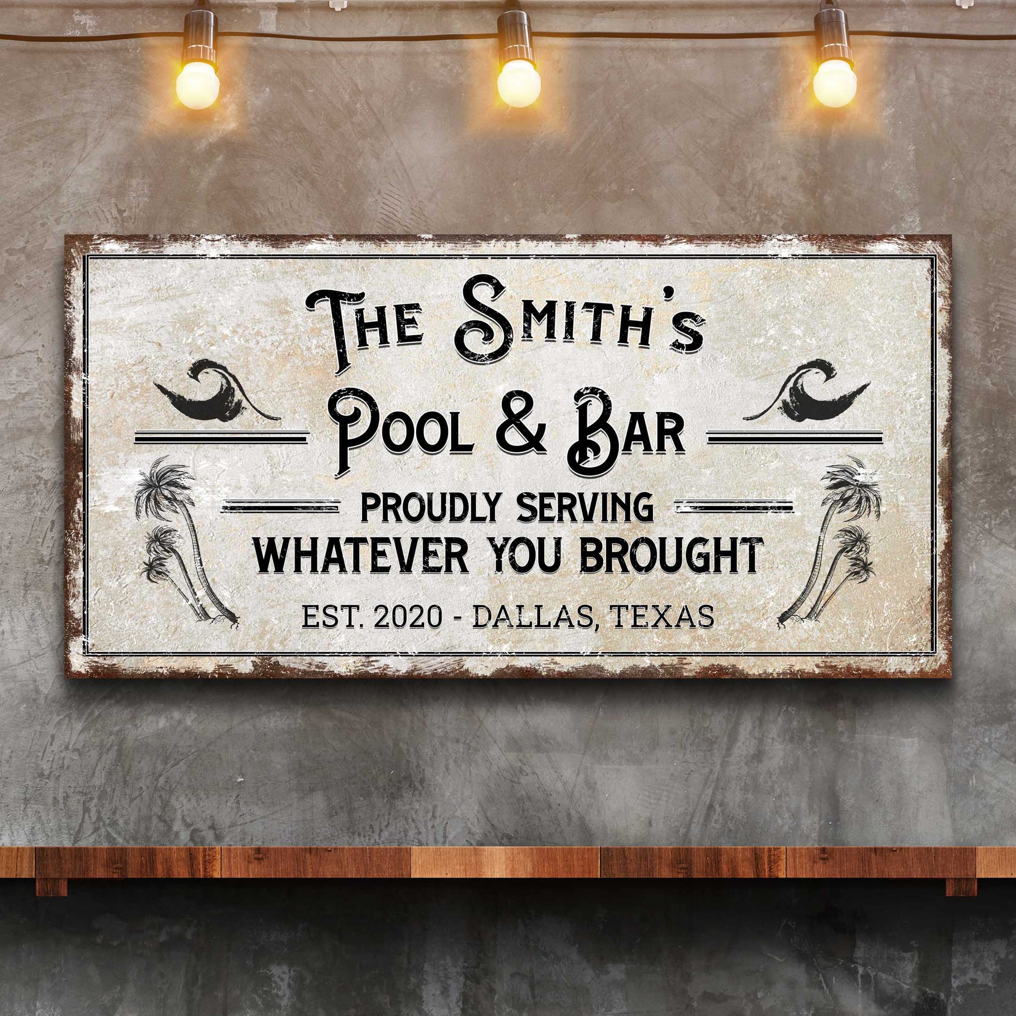 Personalized Rustic Pool Sign - Tailored Canvases - Flyclothing LLC