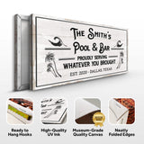 Personalized Rustic Pool And Bar Sign III - Tailored Canvases - Flyclothing LLC