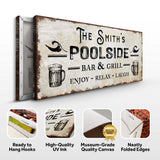 Personalized Poolside Bar And Grill Sign - Tailored Canvases - Flyclothing LLC