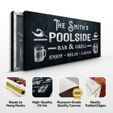 Personalized Poolside Bar And Grill Sign II - Tailored Canvases - Flyclothing LLC