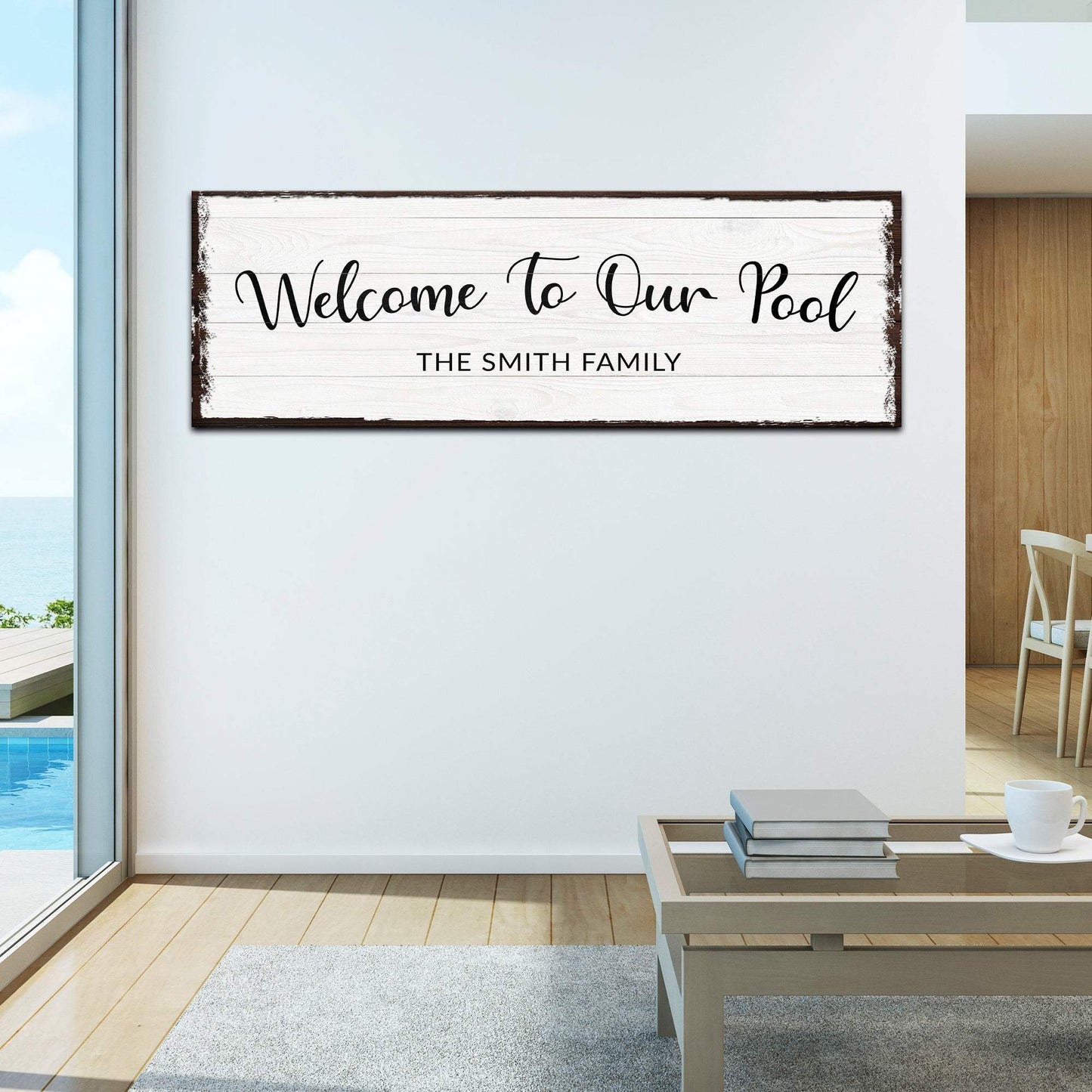 Welcome To Our Pool Sign - Tailored Canvases - Flyclothing LLC