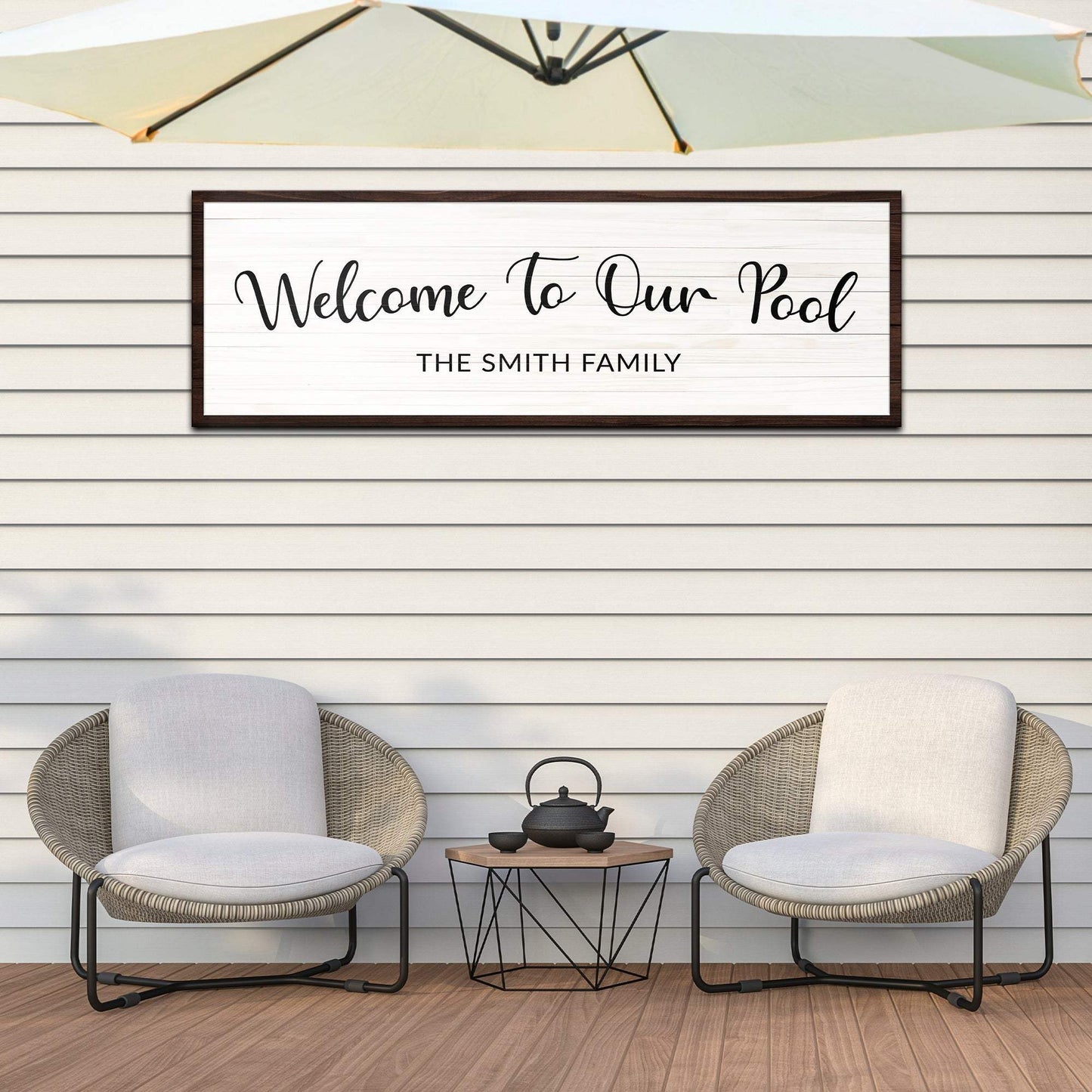 Welcome To Our Pool Sign - Tailored Canvases - Flyclothing LLC