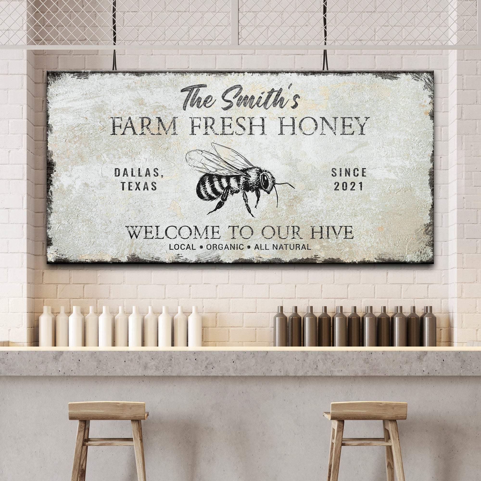 Family Farm Fresh Honey Sign - Tailored Canvases - Flyclothing LLC