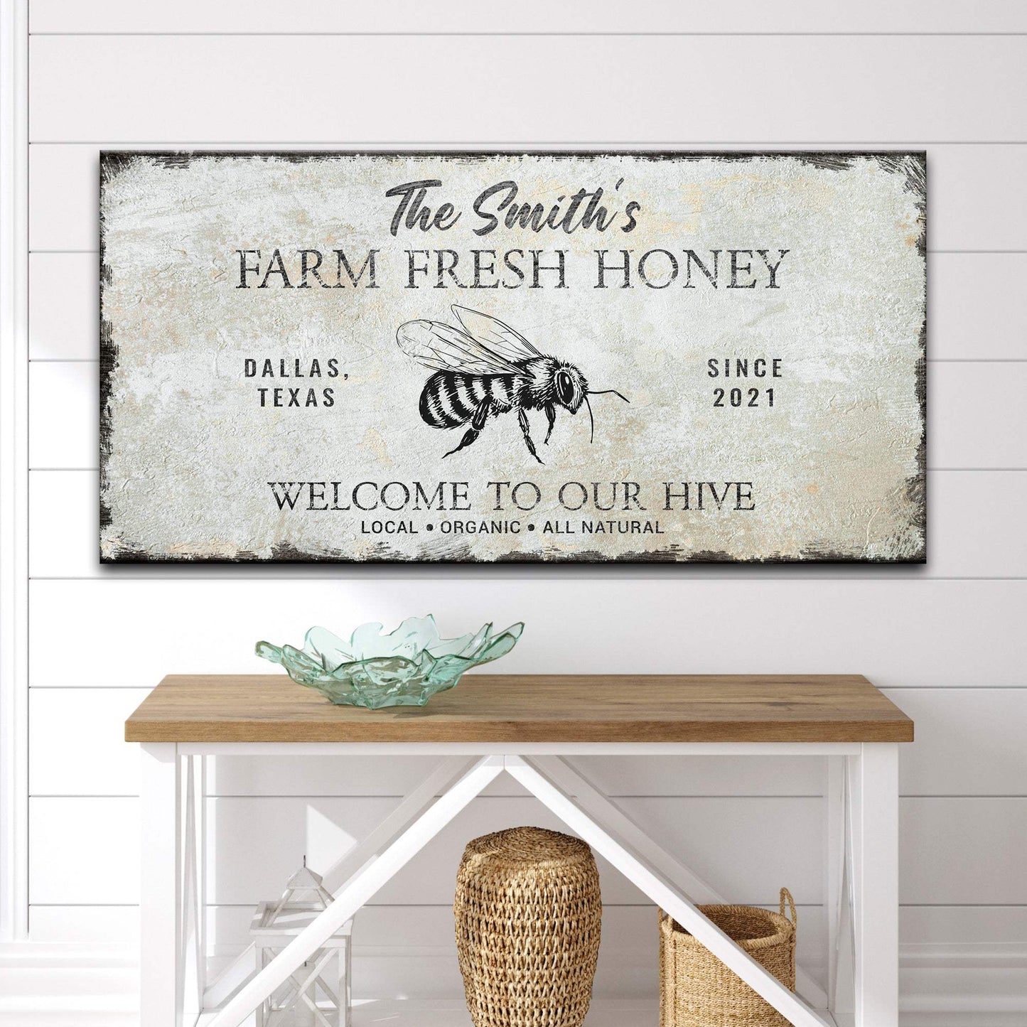 Family Farm Fresh Honey Sign - Tailored Canvases - Flyclothing LLC