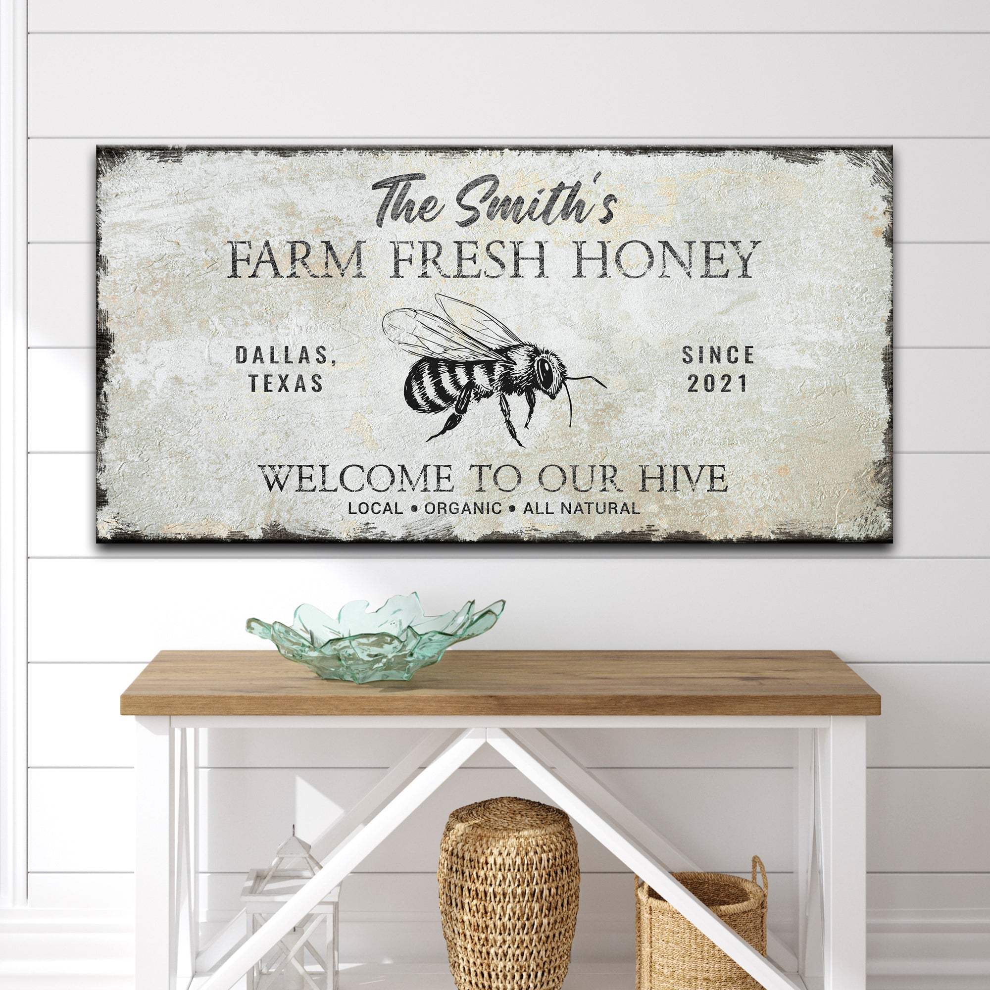 Family Farm Fresh Honey Sign - Tailored Canvases - Flyclothing LLC