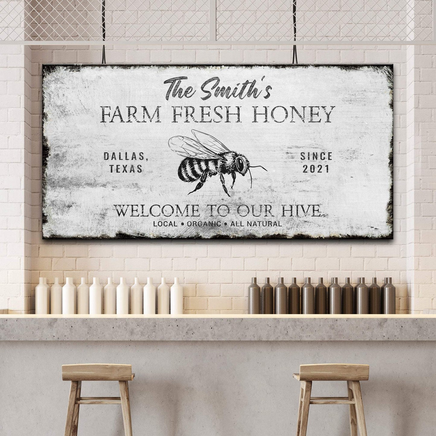 Family Farm Fresh Honey Sign - Tailored Canvases - Flyclothing LLC