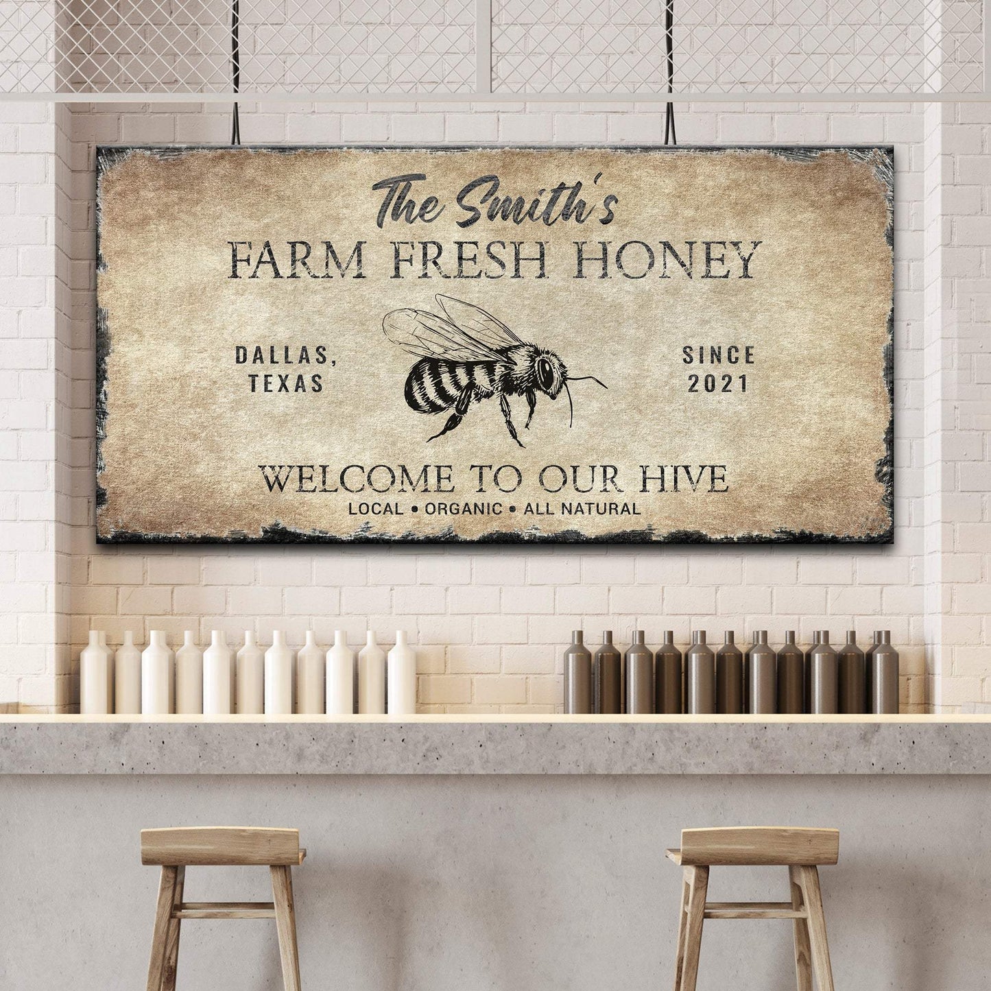 Family Farm Fresh Honey Sign - Tailored Canvases - Flyclothing LLC