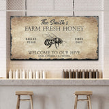 Family Farm Fresh Honey Sign - Tailored Canvases - Flyclothing LLC