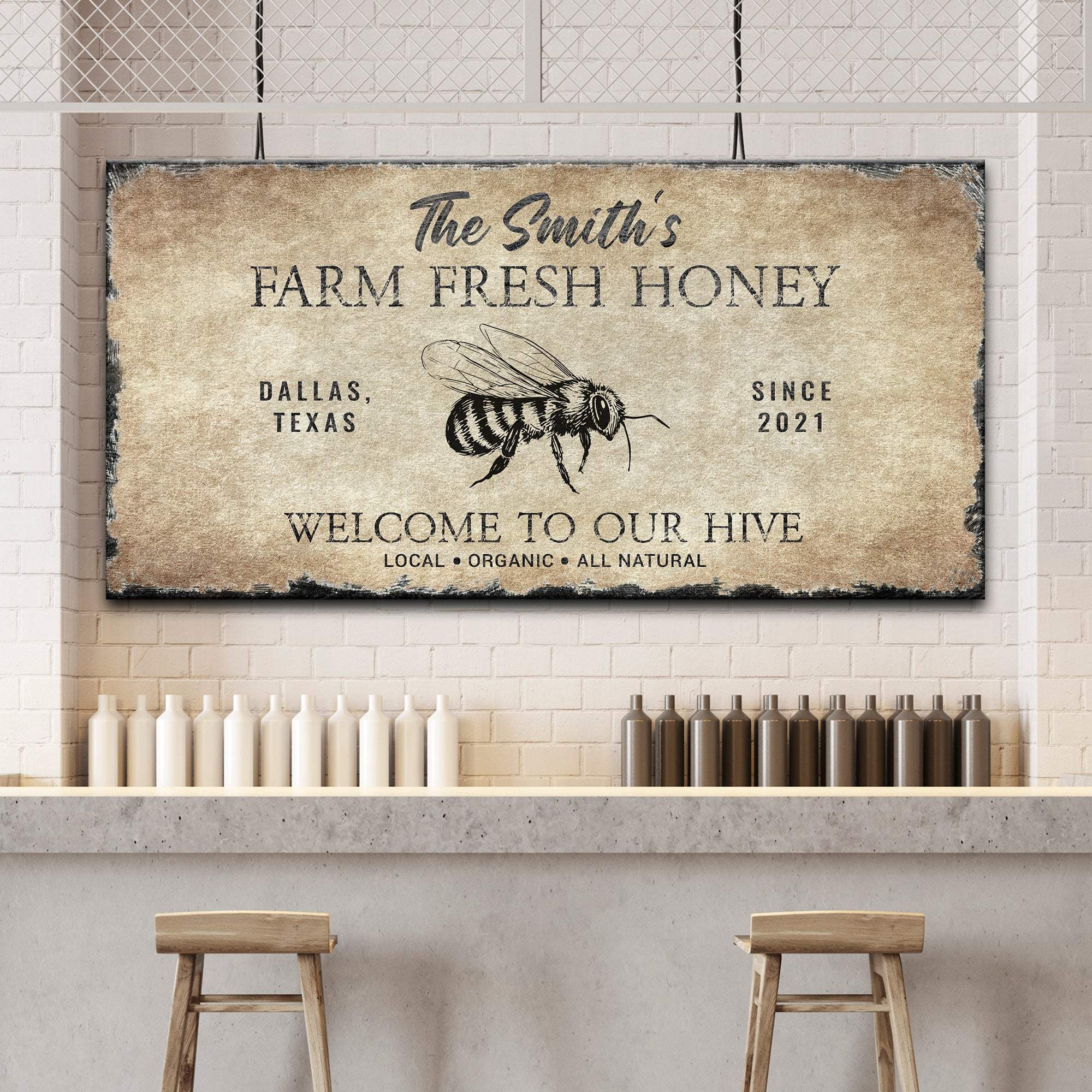 Family Farm Fresh Honey Sign - Tailored Canvases - Flyclothing LLC