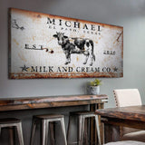 Milk And Cream Co Sign - Tailored Canvases - Flyclothing LLC
