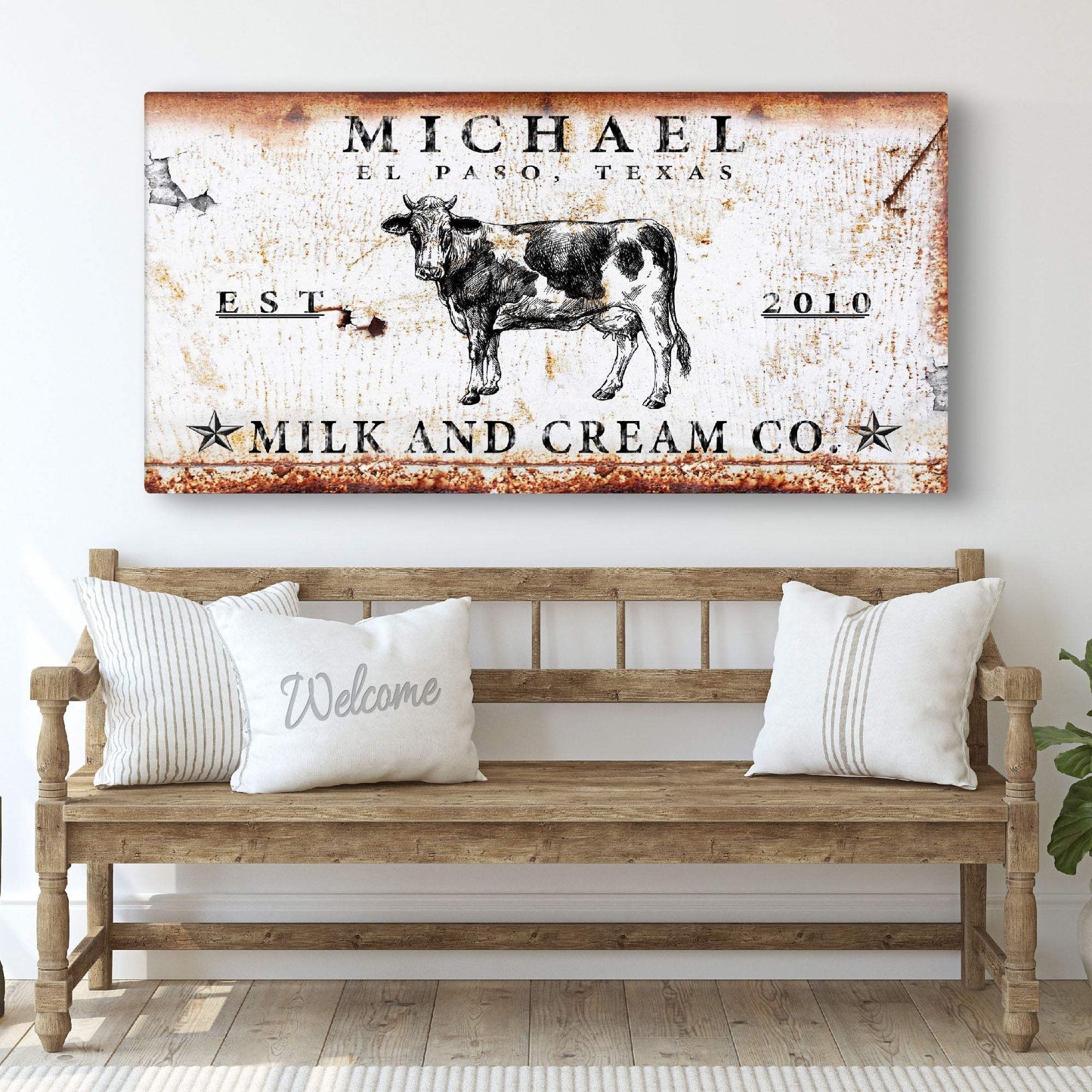 Milk And Cream Co Sign - Tailored Canvases - Flyclothing LLC