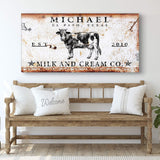 Milk And Cream Co Sign - Tailored Canvases - Flyclothing LLC