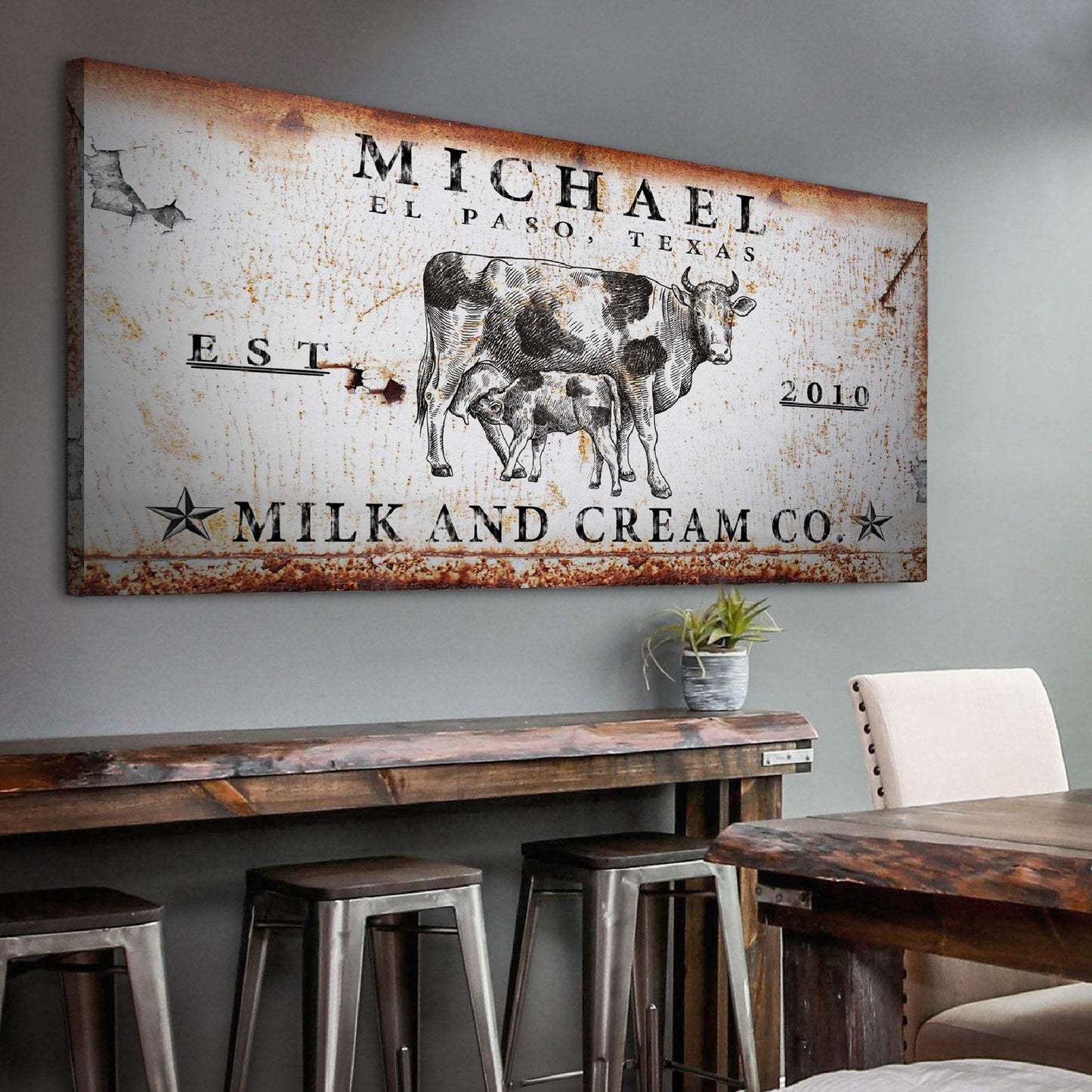 Milk And Cream Co Sign - Tailored Canvases - Flyclothing LLC