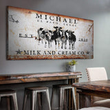 Milk And Cream Co Sign - Tailored Canvases - Flyclothing LLC
