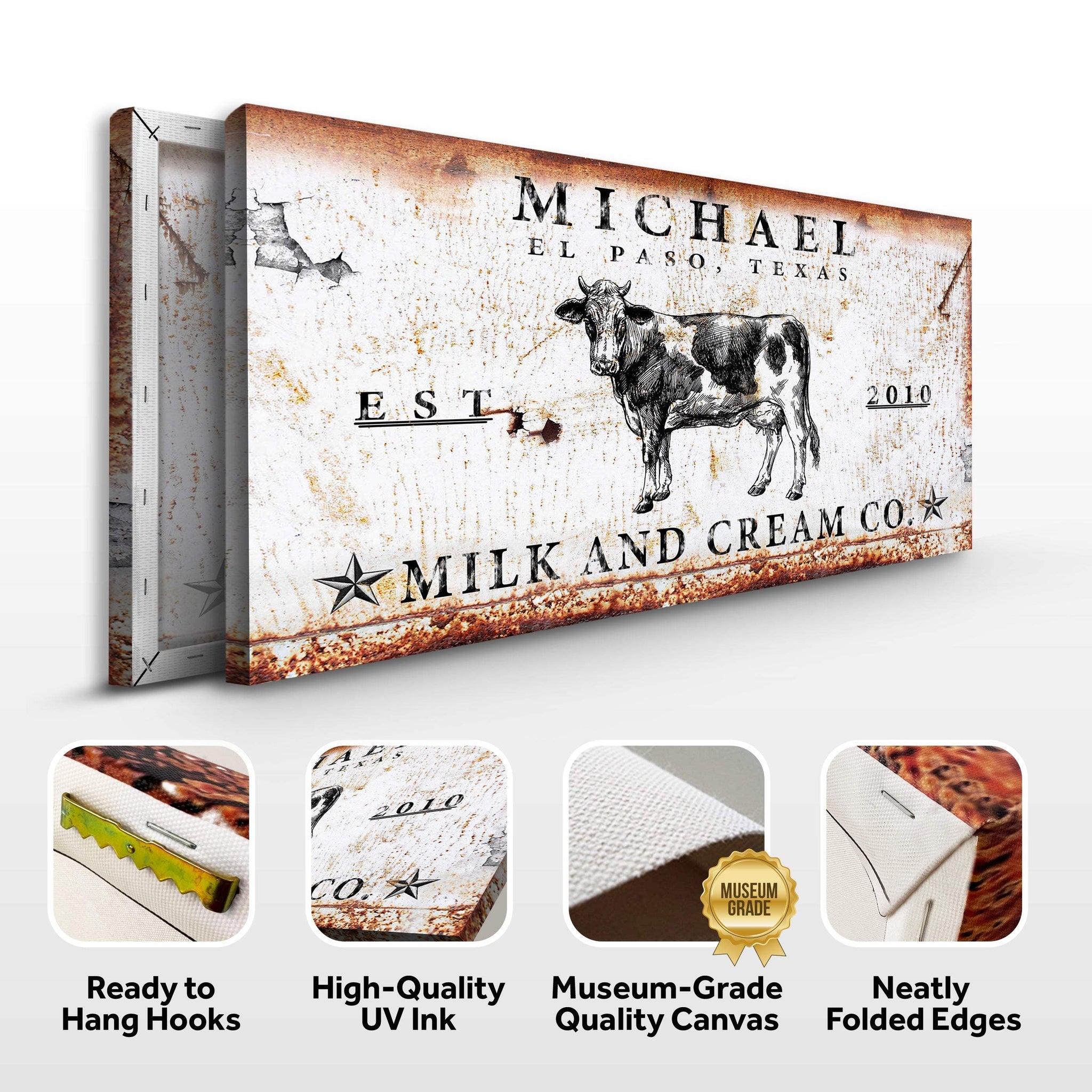 Milk And Cream Co Sign - Tailored Canvases - Flyclothing LLC
