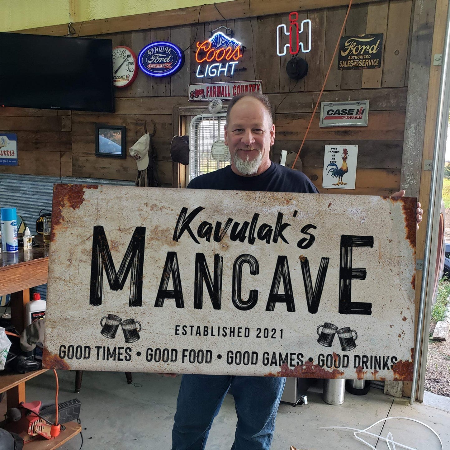 Good Times Man Cave Sign - LP1 - Tailored Canvases - Flyclothing LLC