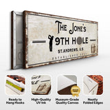 19th Hole Golf Personalized Sign - Tailored Canvases - Flyclothing LLC