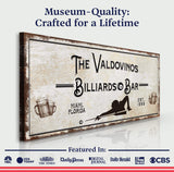 Billiards And Bar Sign II - Tailored Canvases - Flyclothing LLC