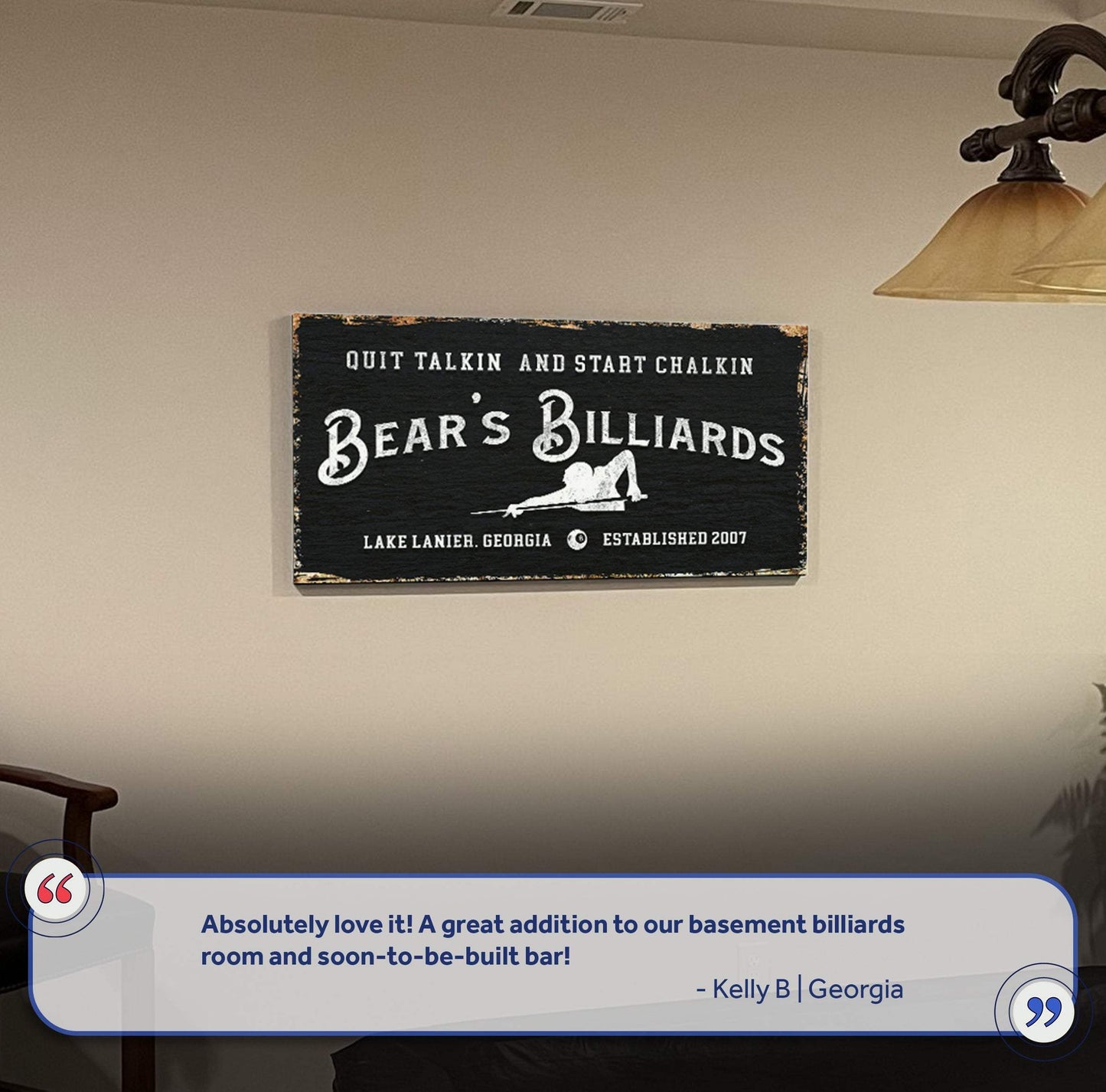 Billiards Room Sign - Tailored Canvases - Flyclothing LLC