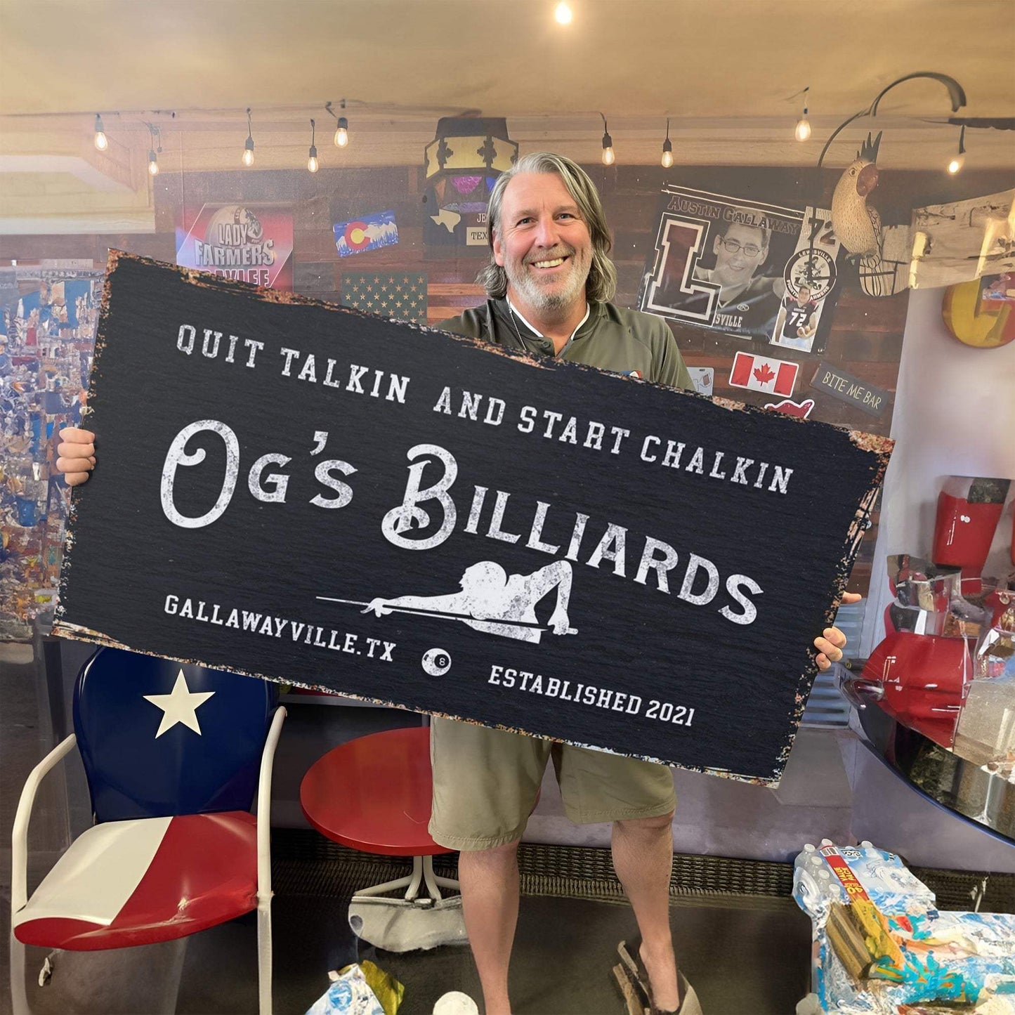 Billiards Room Sign - Tailored Canvases - Flyclothing LLC