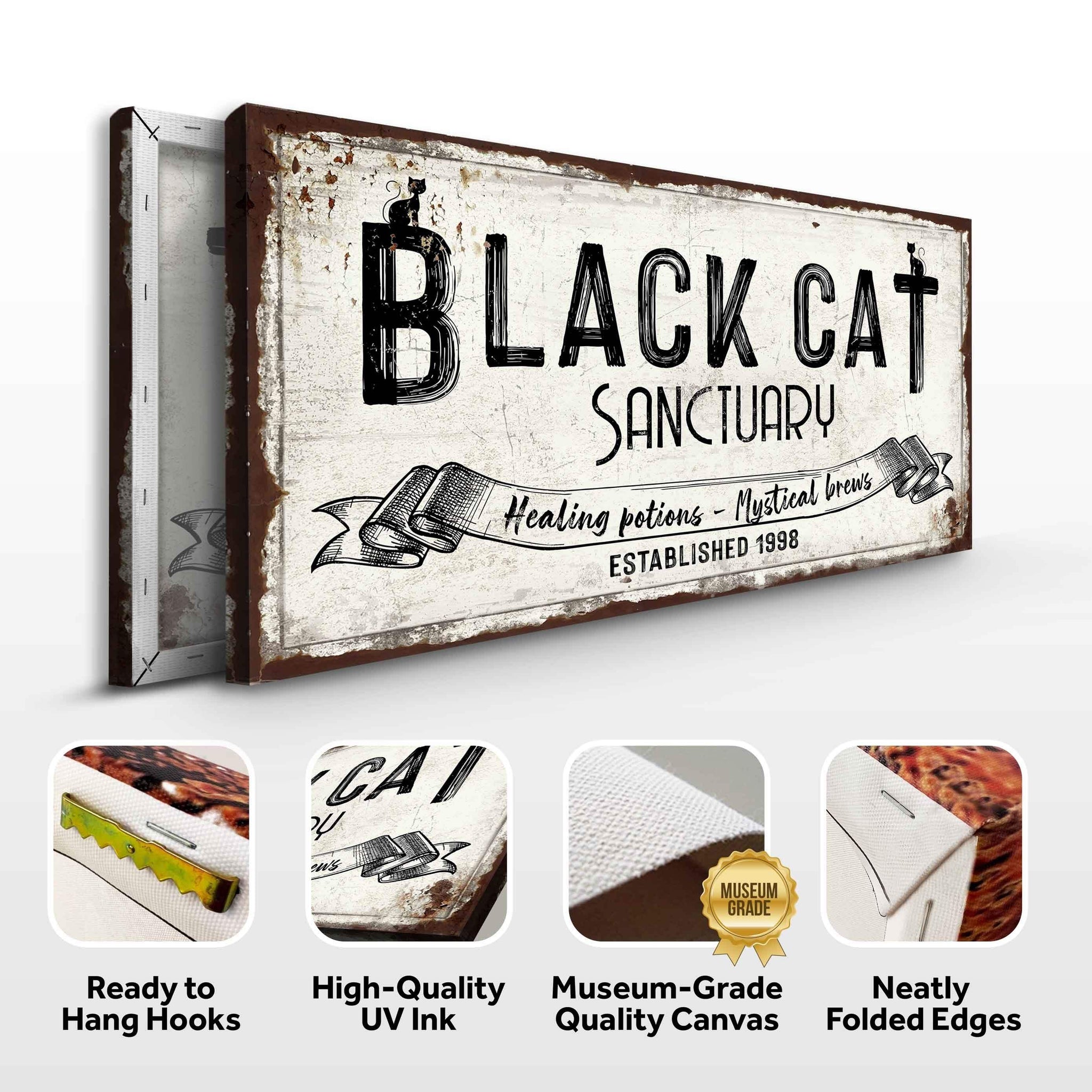 Black Cat Trading Company Sign - Tailored Canvases - Flyclothing LLC