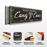 North Pole Candy Canes Sign - Tailored Canvases - Flyclothing LLC