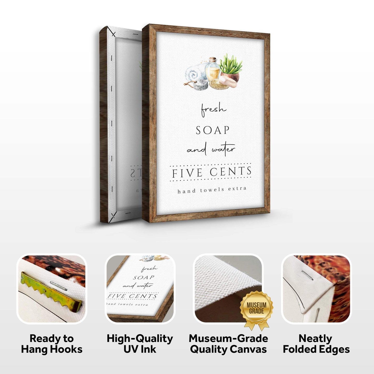 Fresh Soap And Water Bathroom Sign III - Tailored Canvases - Flyclothing LLC