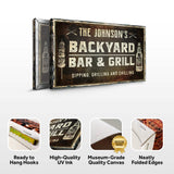 Backyard Bar And Grill Sign - Tailored Canvases - Flyclothing LLC
